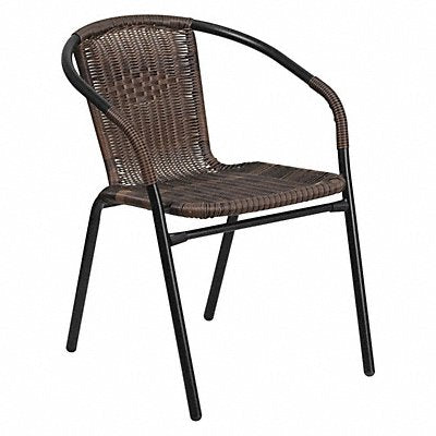 FLASH FURNITURE TLH037DKBNGG Stack Chair Rattan Brown
