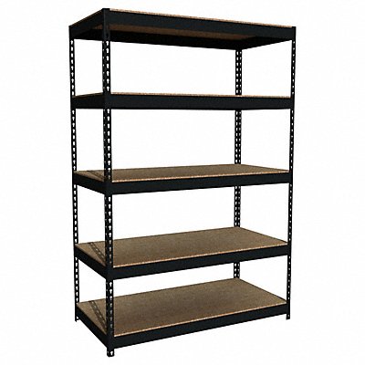 HIRSH 19453 Rivet Shelving 5 Shelf 72Hx48Wx24 D