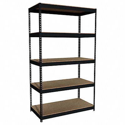 HIRSH 19454 Rivet Shelving 5 Shelf 84Hx48Wx24 D