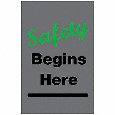 NOTRAX 194SH35CHG Safety Logo Entrance Mat Dark Grey 3x5ft
