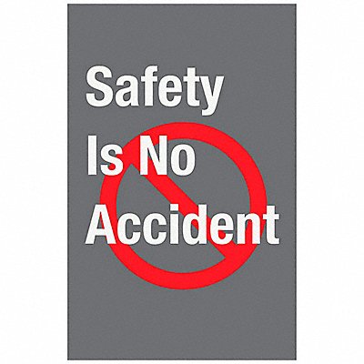 NOTRAX 194SNA35CR Safety Logo Entrance Mat Dark Grey 3x5ft