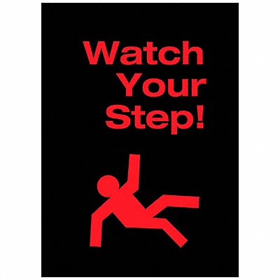 NOTRAX 194SWS46BL Safety Logo Entrance Mat Black 4ft.x6ft.