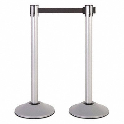 US WEIGHT U2103EXT Steel Stanchion Silver 13ft Blk Belt PR