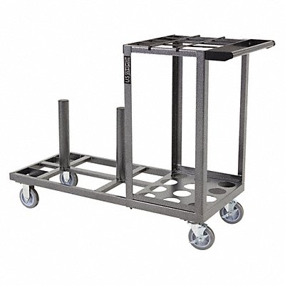 GRAINGER U2509 Steel Cart for up to 12 Stanchions