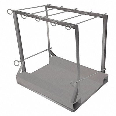 GRAINGER 19C159 Gas Cylinder Pallet 33 W 1 200 lb Grey