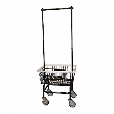 ROYAL BASKET TRUCKS G27BKXW2A5UNN Laundry Cart Black 3.4 cu ft.