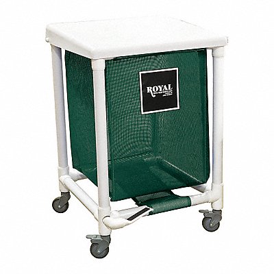 ROYAL BASKET TRUCKS G24EEXH1F3ULN PVC Hamper 24 gal Green Foot Pedal