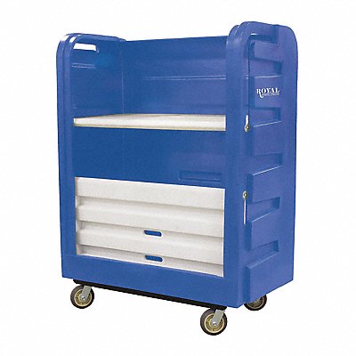 ROYAL BASKET TRUCKS G48BLXTPC6UNN Turnabout Truck Blue HDPE