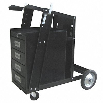 WESTWARD 19D984 Welding Cart with Drawers 1 Shelf Steel