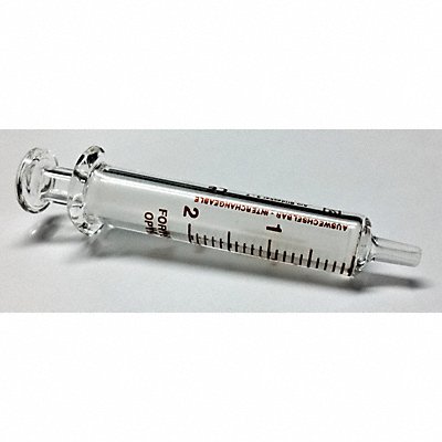 FORTUNA 710227 Reusable Glass Syringe 2 mL Luer Slip