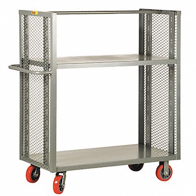 LITTLE GIANT DET2A30486PY Bulk Storage Cart 2 Shelves 48x30