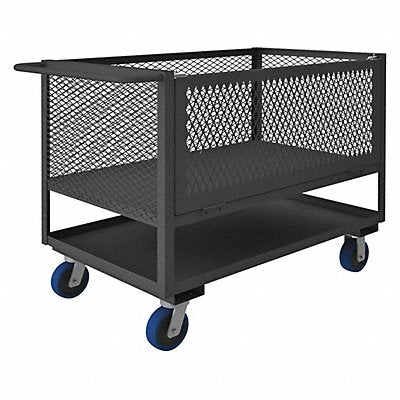 GRAINGER 4STEDGEX30486PU95 4 Sided Box Cart 2000 lb.