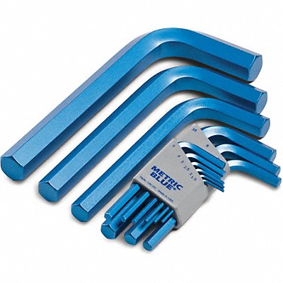 METRIC BLUE UST194294 Hex Key Set L 1 3/4 in to 6 3/16 in
