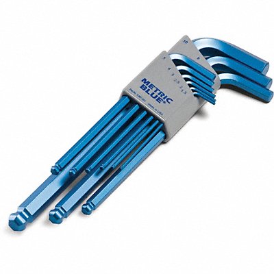 METRIC BLUE UST197716 Hex Key Set L 3 in to 6 3/4 in