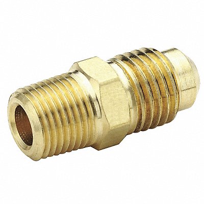 PARKER L48F84 Male Connector Low Lead Brass 1/2 In.