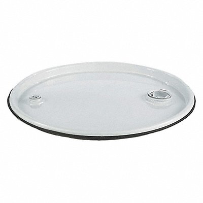 GRAINGER P2215LKITT234 Drum Cover White Steel 55 gal