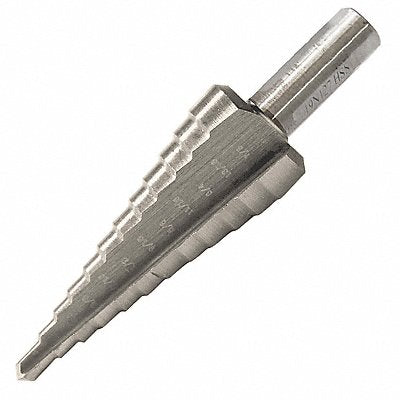 WESTWARD 19N127 Step Cone Drill 3/16in to 7/8in HSS