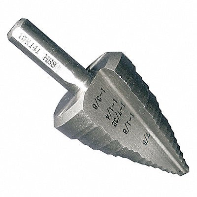 WESTWARD 19N141 Step Cone Drill 7/8in to 1.375in HSS