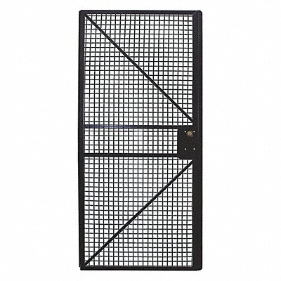 GRAINGER 19N880 Wire Mchn Grd Door 60 inx48 in Blk