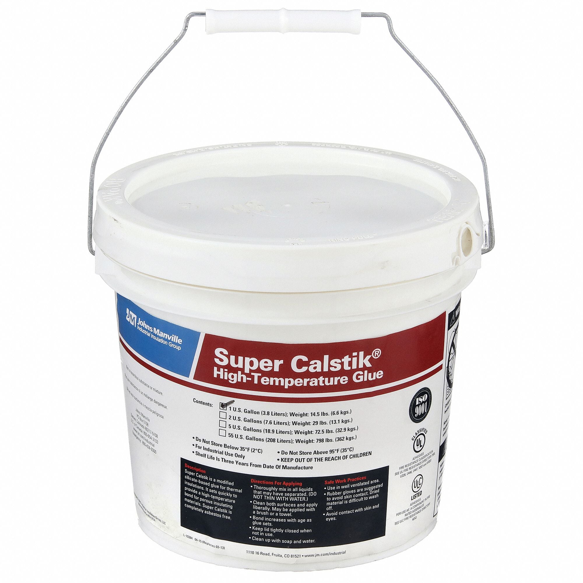 JOHNS MANVILLE 123 Insulation Adhesive 0 to 1700 Degrees F