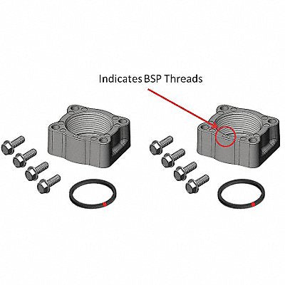 FILL-RITE KIT900PF15B Meter/Flange Kit 1-1/2 In BSPT Nickel
