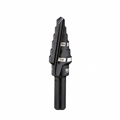 MILWAUKEE 48899206 Step Cone Drill 3/8in to 1/2in HSS