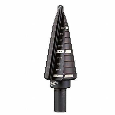 MILWAUKEE 48899208 Step Cone Drill 1/2in to 1in HSS
