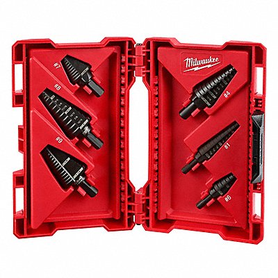 MILWAUKEE 48899224 Step Drill Bit Set HSS 1/8-1-1/8 In 6 pc