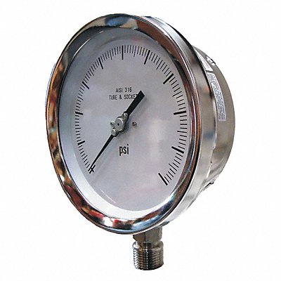 PIC GAUGES 4501SC4LE Gauge Process 0 to 100 psi