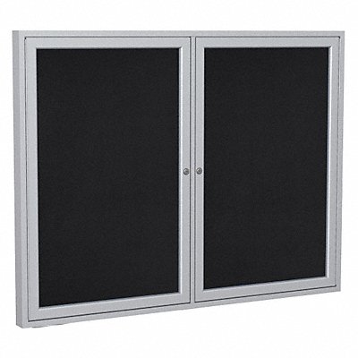 GHENT PA23648TRBK Enclosed Bulletin Board Tack Blk