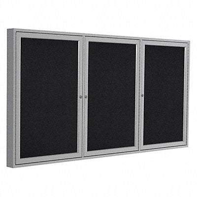 GHENT PA34896TRBK Enclosed Bulletin Board Tack Blk