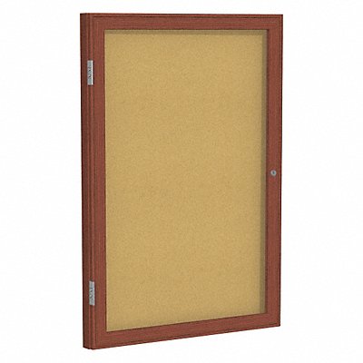 GHENT PW13624K Enclosed Bulletin Board Cork 36x24 In.