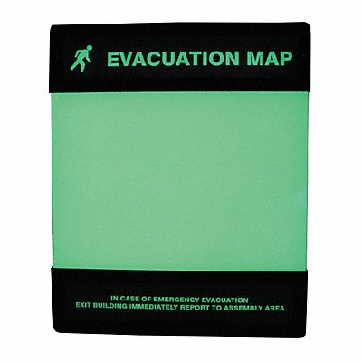 GRAINGER DTA238 Evacuation Map Holder 8-1/2 in x 11 in