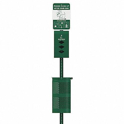 POOPY POUCH PPSD013R200WP Pet Waste Station Verticalical White 17 gal.