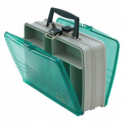 PLANO MOLDING 112000 Comprt Bx Brass Bail Beige/Green 4.13 in