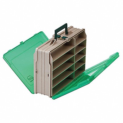 PLANO MOLDING 111906 Comprt Bx BrassBail Beige/Green 4 1/4 in
