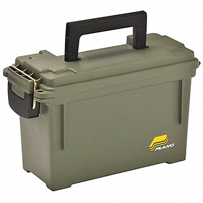PLANO MOLDING 131200 Storage Box Brass Bail Green 7 1/8 in