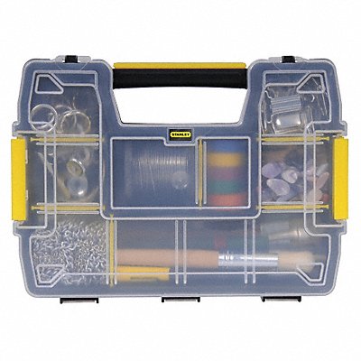 STANLEY STST14021 Comprt Bx Integ Snaps Clr/Blk/Yellow 2.9 in