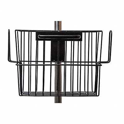 SMARTSTACK R105P17 Basket Pole Mounted Stainless Steel Blk
