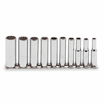 PROTO J47100 Socket Set Chrome 1/4-1 in 12Pt