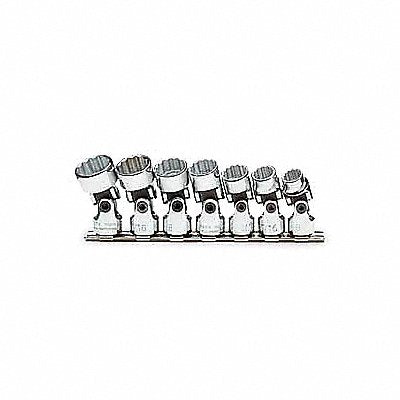 PROTO J52102 Socket Set Chrome 3/8-1 1/2 in 12Pt