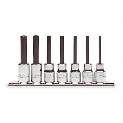 PROTO J49007C Socket Bit Set Steel DrSz 3/8 in