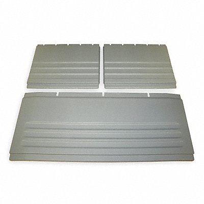 RUBBERMAID COMMERCIAL PRODUCTS FG4093L1Grey Panels Back/Side PK3