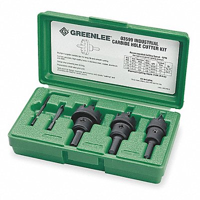 GREENLEE 635 Hole Saw Kit Saw Range 7/8 to 1-3/8