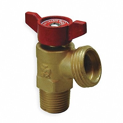 GRAINGER 102053HN Boiler Drain Valve Quarter Turn 1/2 In
