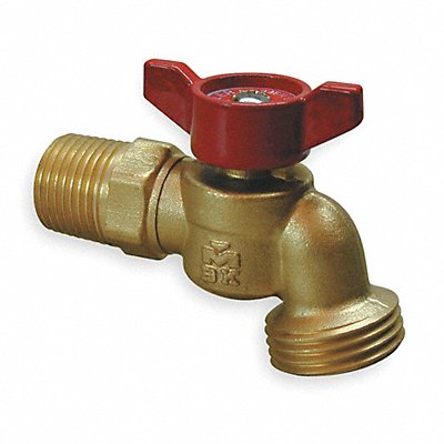 GRAINGER 103054HN Hose Bibb Quarter Turn Standard 3/4 In