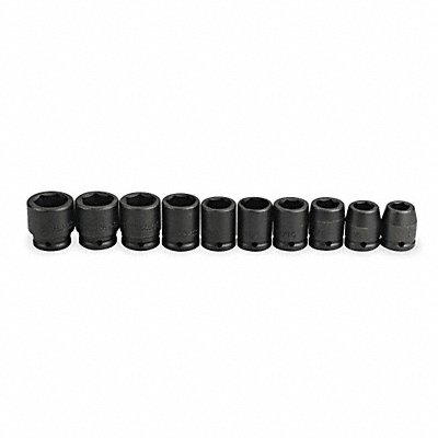 PROTO J0750010 Impact Socket Set Steel Black Oxide 3/4-1 5/16 in