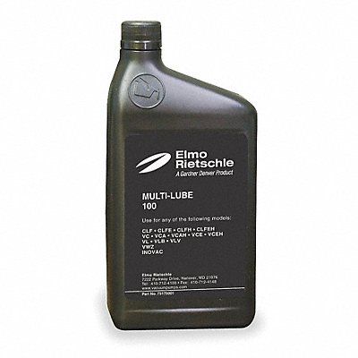 ELMO RIETSCHLE 75175010 Vacuum Pump Oil 1 qt Bottle