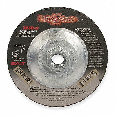 UNITED ABRASIVES-SAIT 22610 Depressed Grinding Wheel 5/8 -11CN ThreadHle
