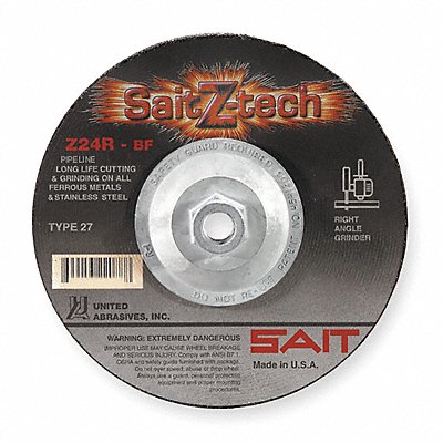 UNITED ABRASIVES-SAIT 22634 Cut Off Grinding Wheel 5/8 -11CN ThreadHle